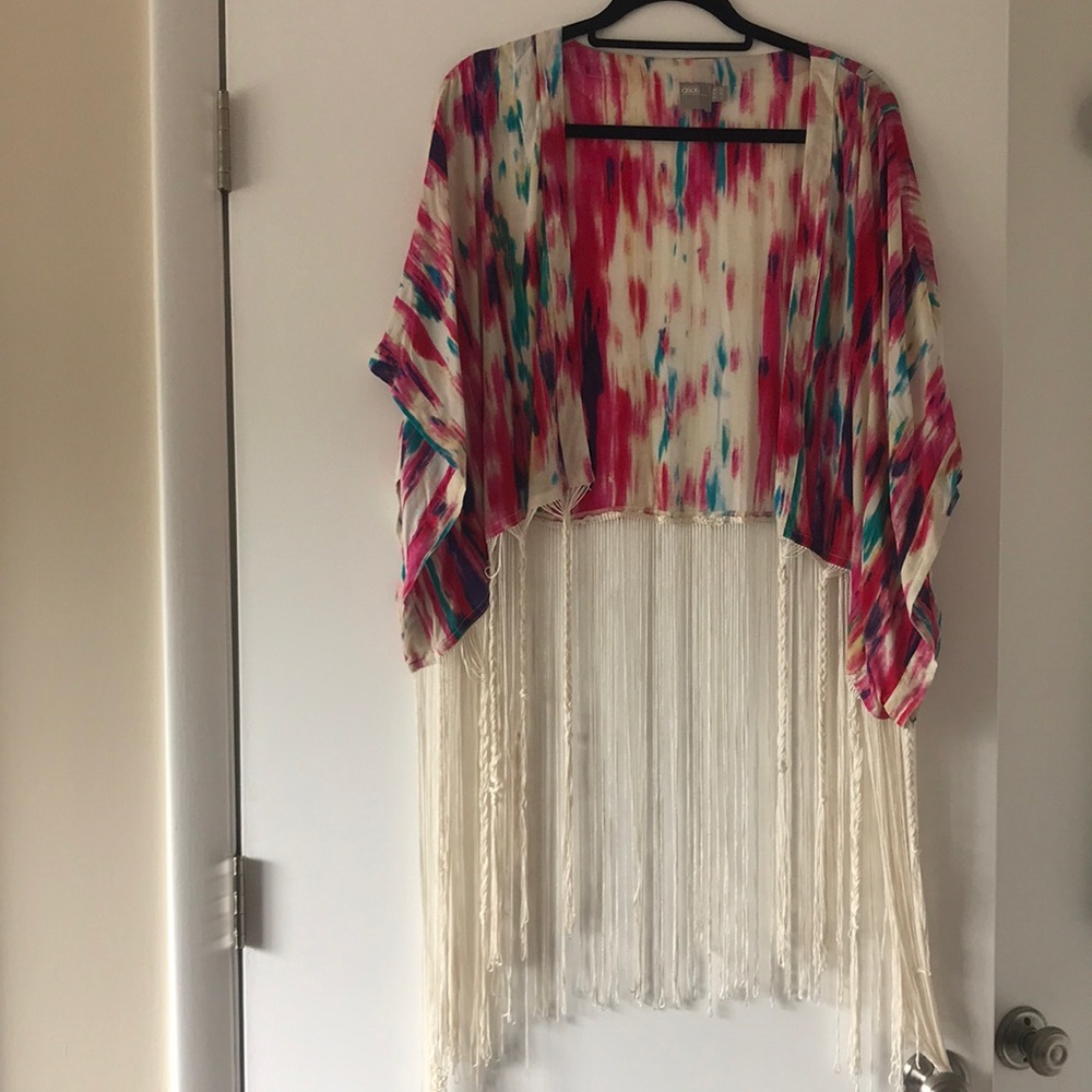 ASOS Batwing Sleeve Tassle Cover Up